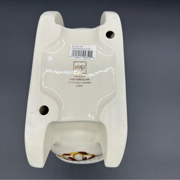 Mikasa Holly Sleigh Centerpiece Christmas Bowl KT410 - Picture 8 of 10